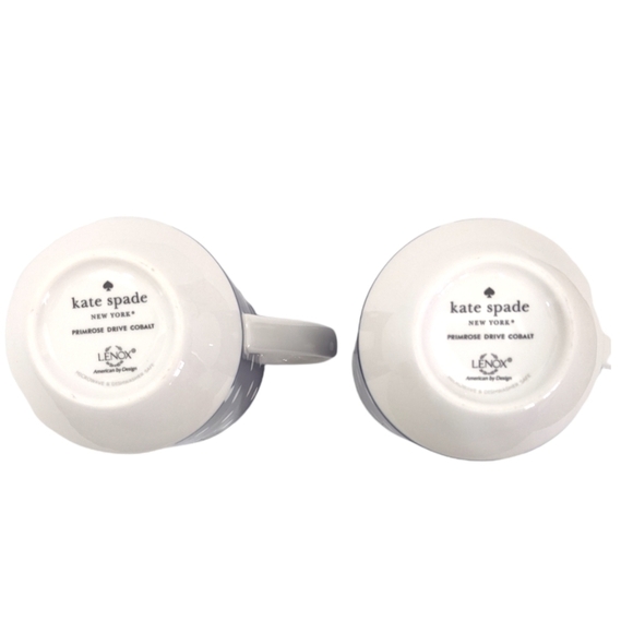 Kate Spade Lenox Blue Primrose Cobalt Drive Dot Print Mug - Picture 6 of 6